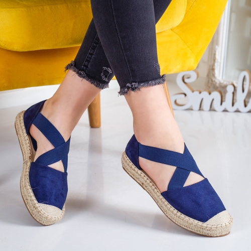 Sandale Cuila albastre cu Talpa Joasa de Dama Online