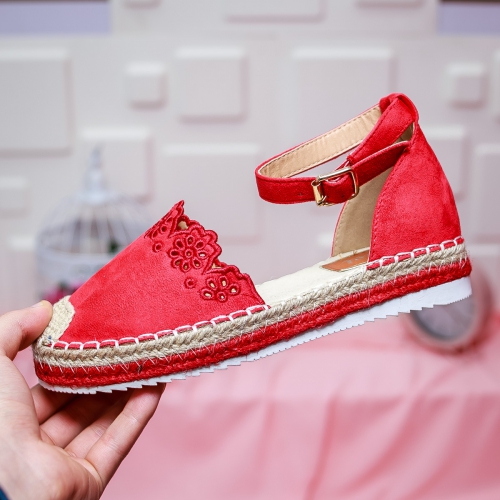 Sandale Lagaly rosii cu Talpa Joasa de Dama Online