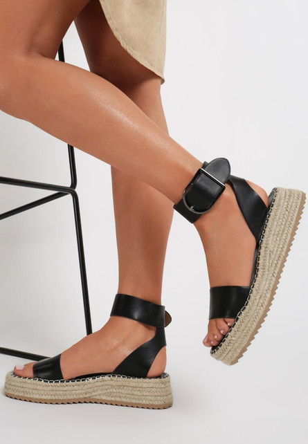 Sandale Lexie Negre cu Platforma pentru Vara