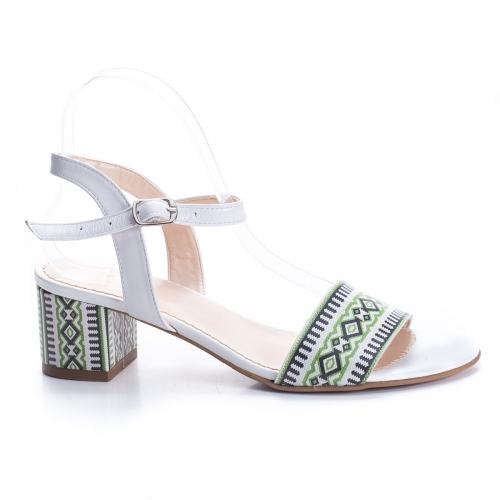 Sandale Piele Olicasi albe de Dama Online