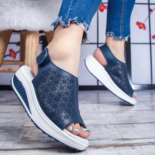 Sandale Piele albastre Galisia de Dama Online