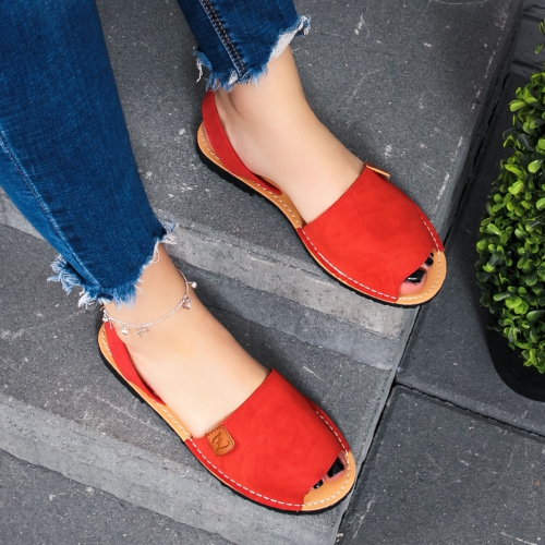 Sandale rosii Hitalia cu Talpa Joasa de Dama Online